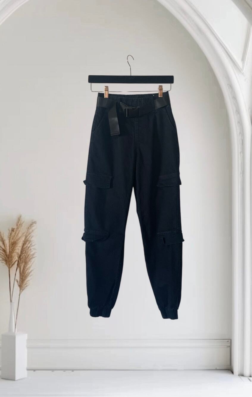 V.I.P. Cargo Jogger Pants Casual Women's Juniors Belted Size 1/25